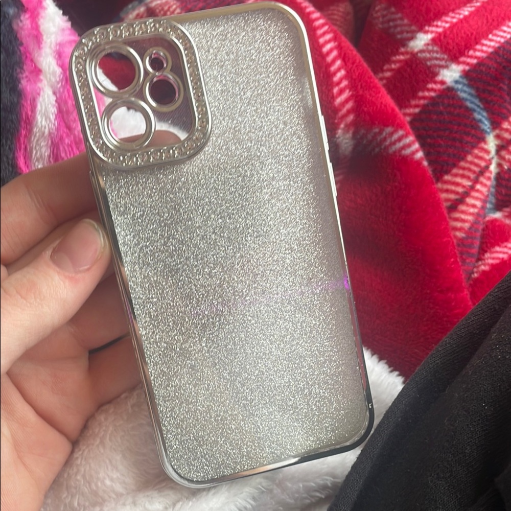 Silver Glitter Phone Case